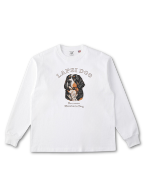 バーニーズマウンテンドッグ ミディアム フェイス&サークルロゴ 刺繍 ロンT
