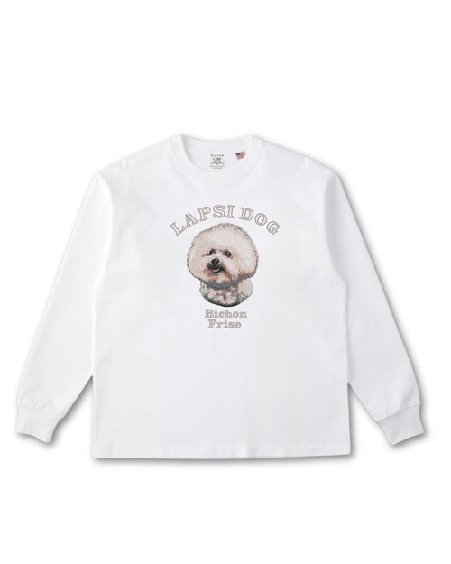 ビションフリーゼ ミディアム フェイス&サークルロゴ 刺繍 ロンT