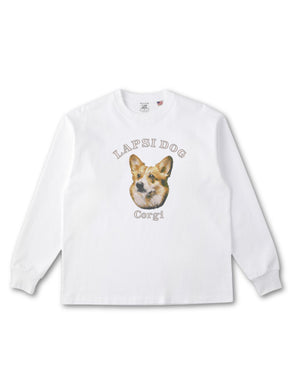コーギー ミディアム フェイス&サークルロゴ 刺繍 ロンT