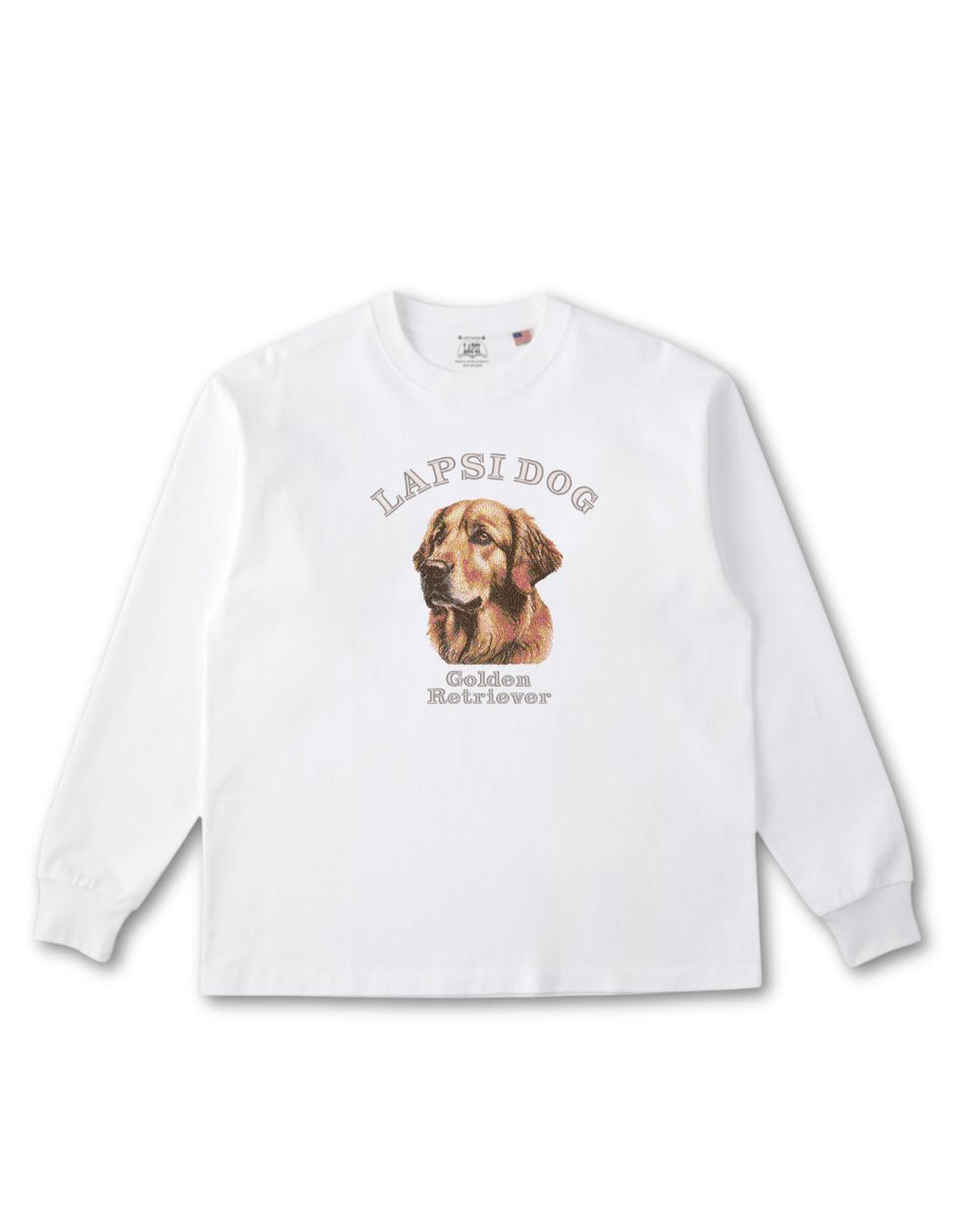 ゴールデンレトリバー ミディアム フェイス&サークルロゴ 刺繍 ロンT