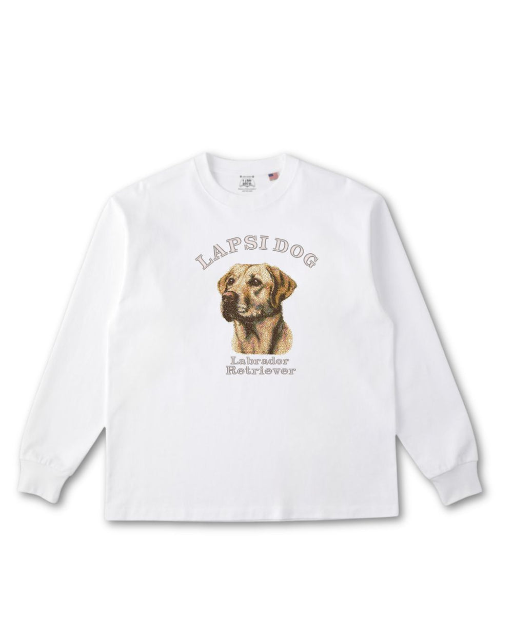 ラブラドールレトリバー ミディアム フェイス&サークルロゴ 刺繍 ロンT