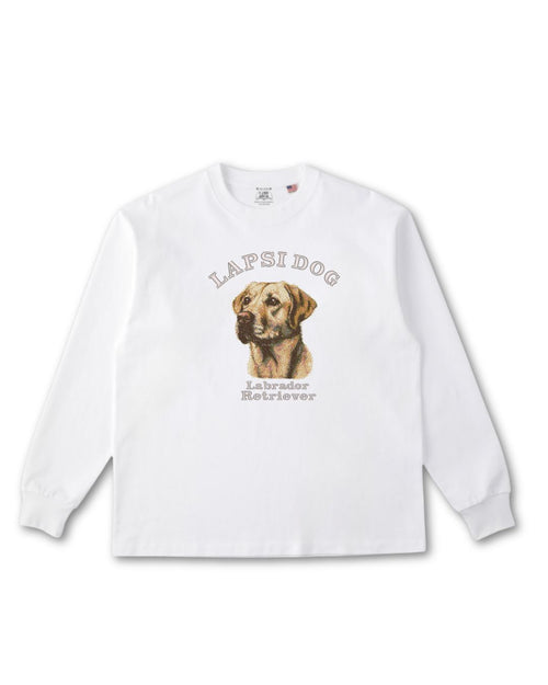 ラブラドールレトリバー ミディアム フェイス&サークルロゴ 刺繍 ロンT