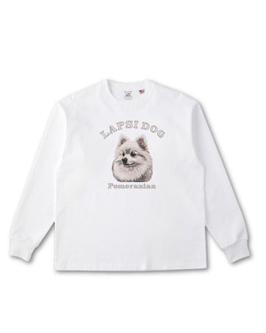 ポメラニアン ミディアム フェイス&サークルロゴ 刺繍 ロンT