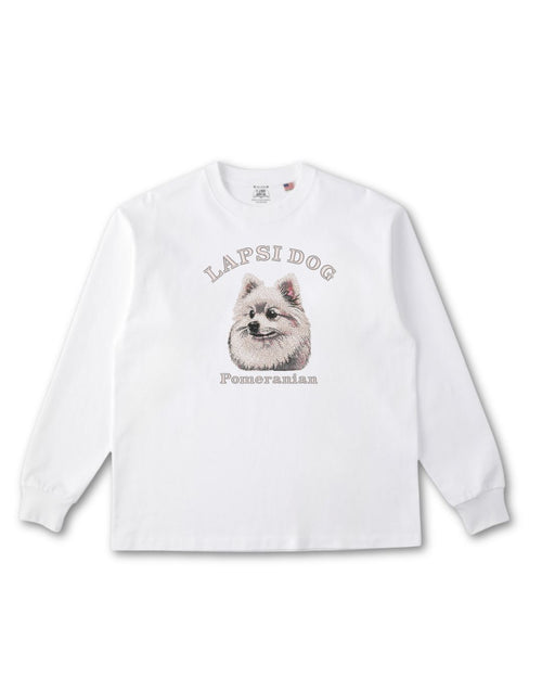 ポメラニアン ミディアム フェイス&サークルロゴ 刺繍 ロンT