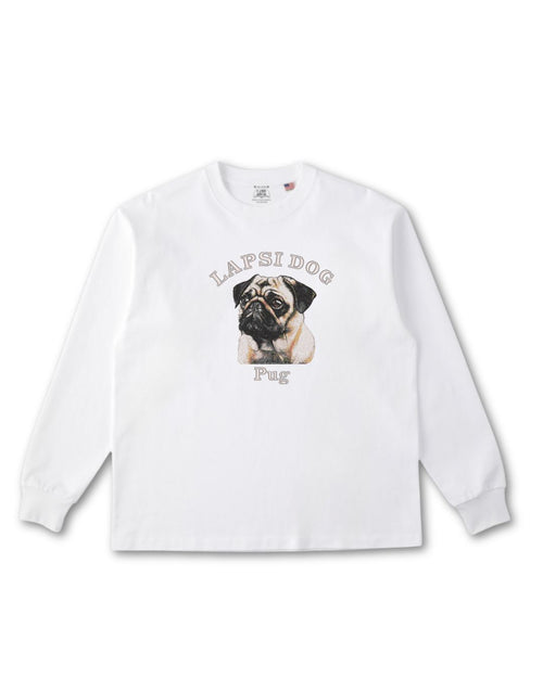 パグ ミディアム フェイス&サークルロゴ 刺繍 ロンT