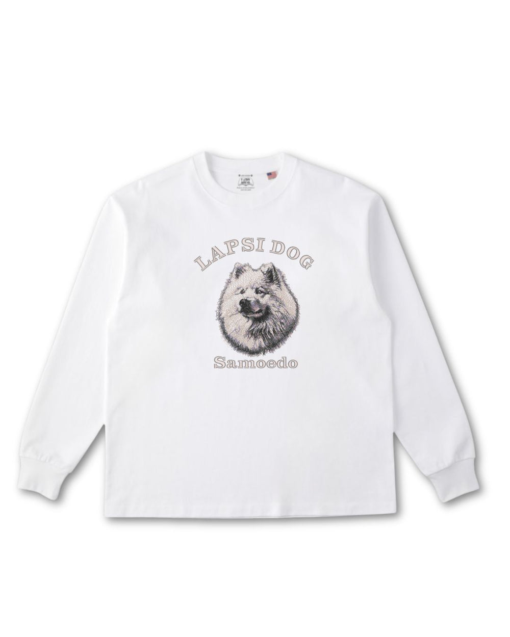 サモエド ミディアム フェイス&サークルロゴ 刺繍 ロンT