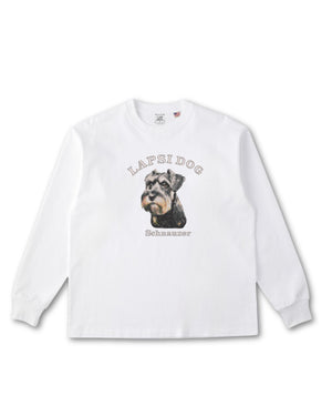 シュナウザー ミディアム フェイス&サークルロゴ 刺繍 ロンT