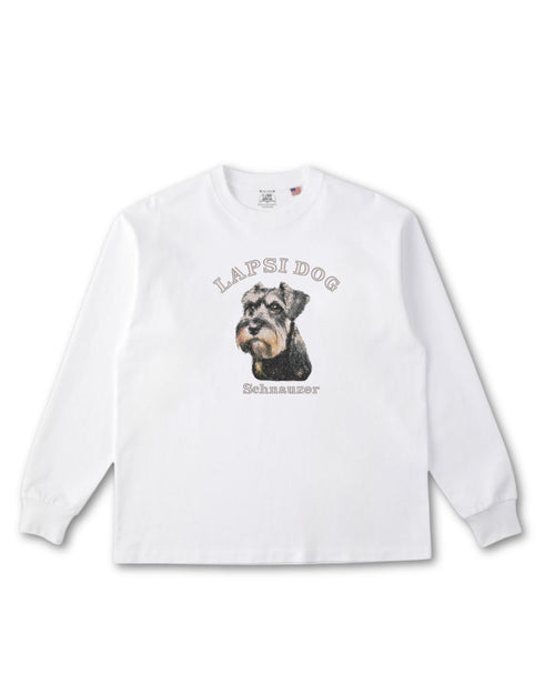 シュナウザー ミディアム フェイス&サークルロゴ 刺繍 ロンT