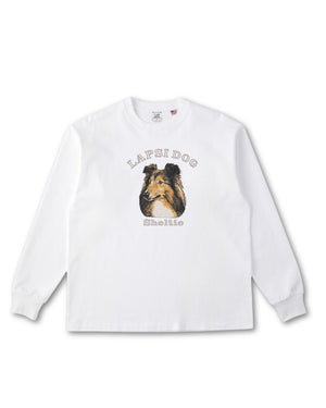 シェットランドシープドッグ ミディアム フェイス&サークルロゴ 刺繍 ロンT