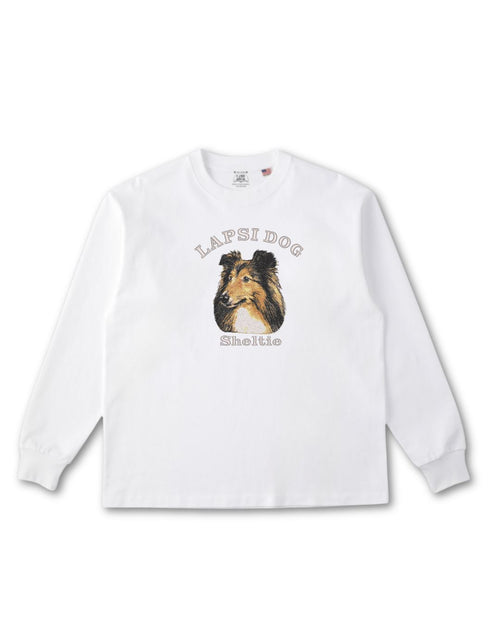 シェットランドシープドッグ ミディアム フェイス&サークルロゴ 刺繍 ロンT