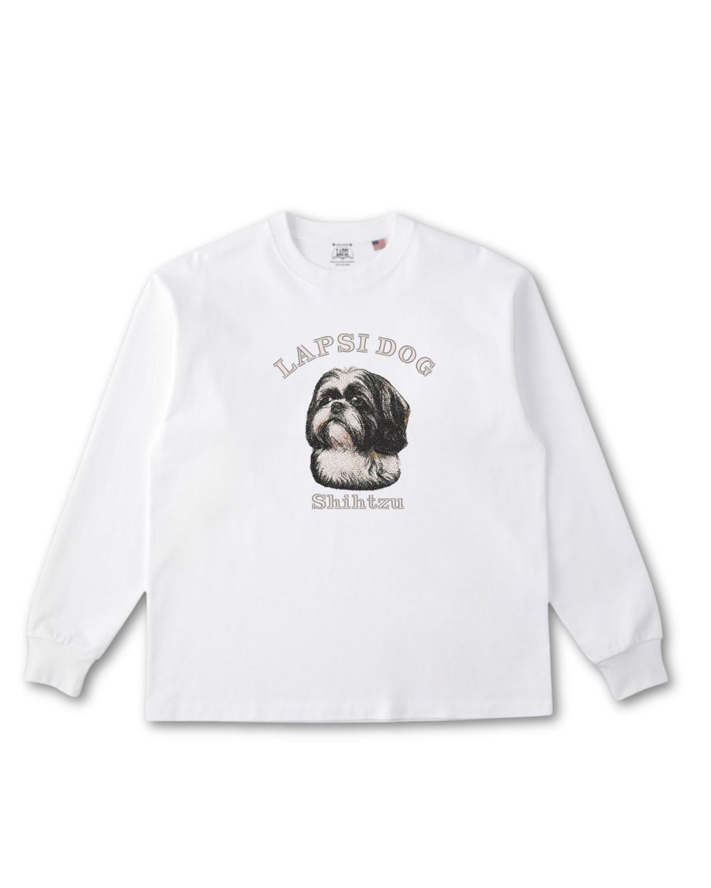 シーズー ミディアム フェイス&サークルロゴ 刺繍 ロンT