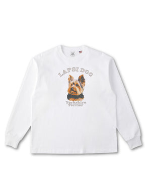 ヨークシャテリア ミディアム フェイス&サークルロゴ 刺繍 ロンT