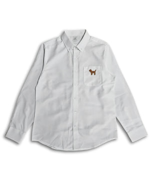 【選べる犬種】サイドドッグ刺繍 オックスフォードシャツ