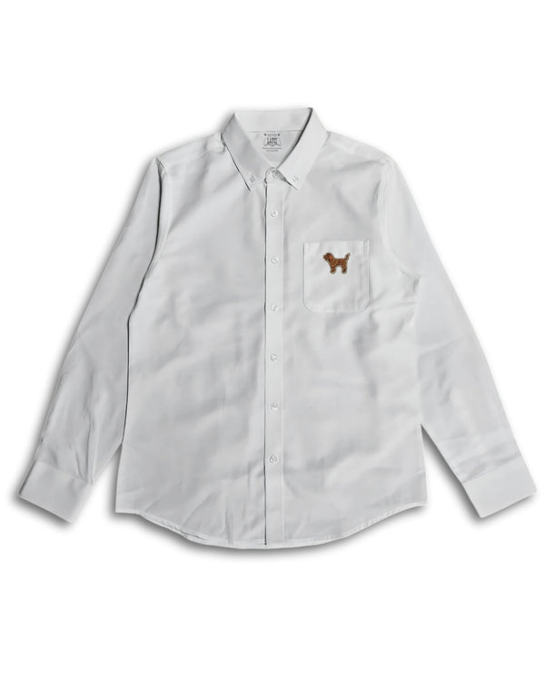 【選べる犬種】サイドドッグ刺繍 オックスフォードシャツ