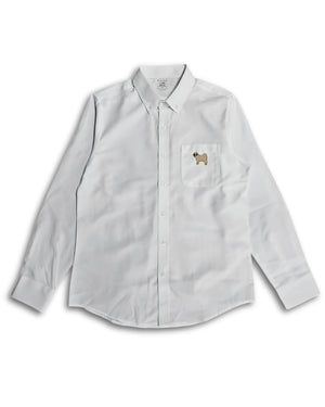 【選べる犬種】サイドドッグ刺繍 オックスフォードシャツ