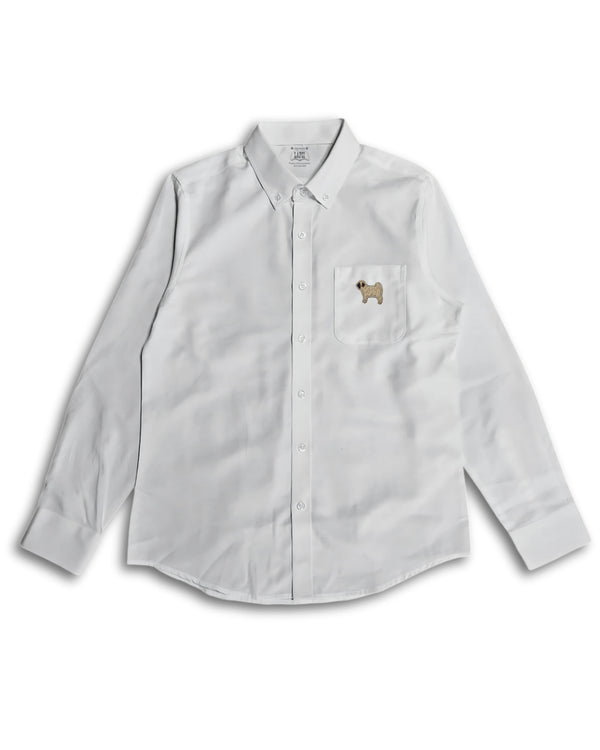 【選べる犬種】サイドドッグ刺繍 オックスフォードシャツ