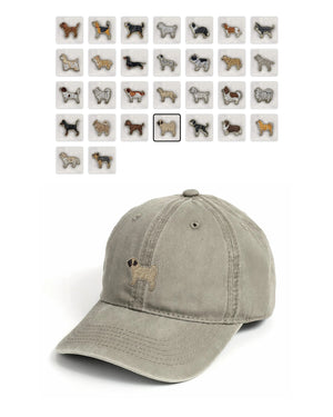 【選べる犬種】サイドドッグ刺繍 ガーメント キャップ