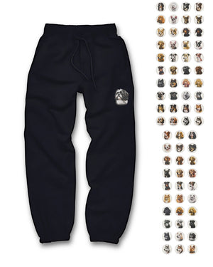 【選べる犬種】フェイスドッグ刺繍 スウェットパンツ