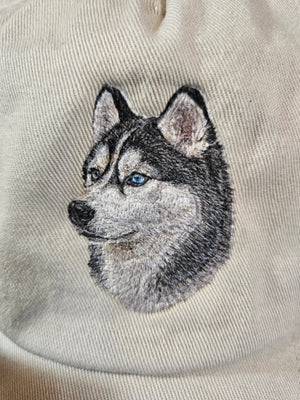 Siberian Husky Portrait Cap