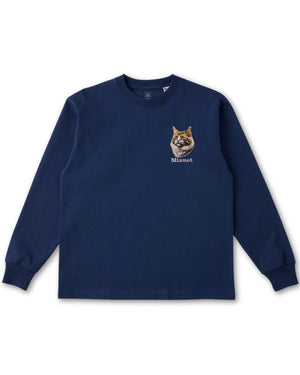 ミヌエット フェイス&ロゴ 刺繍 ロンＴ