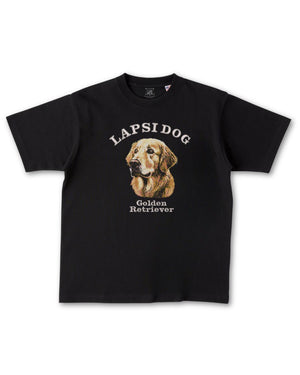 ゴールデンレトリバー ミディアム フェイス&サークルロゴ 刺繍 Tシャツ