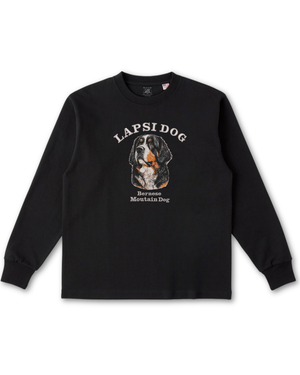 バーニーズマウンテンドッグ ミディアム フェイス&サークルロゴ 刺繍 ロンT