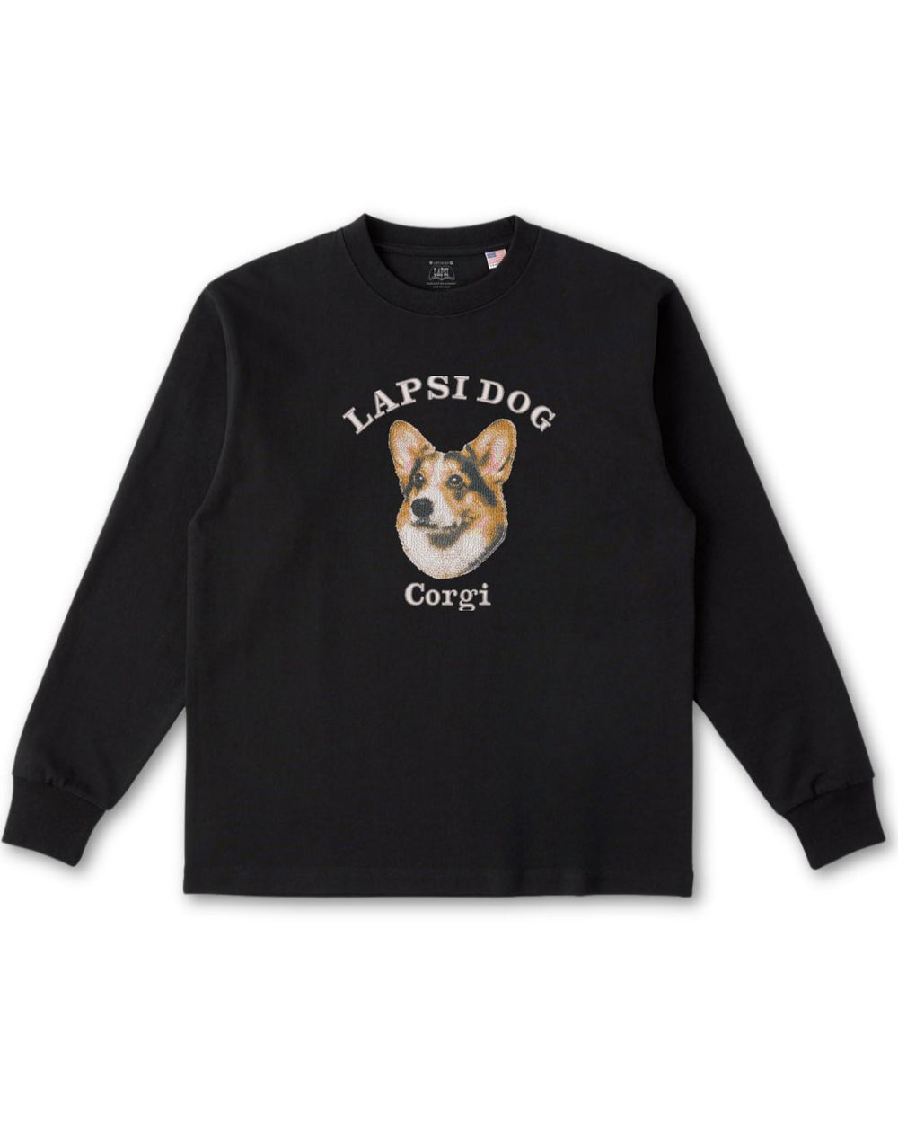 コーギー ミディアム フェイス&サークルロゴ 刺繍 ロンT