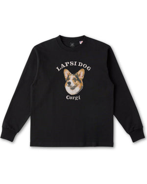 コーギー ミディアム フェイス&サークルロゴ 刺繍 ロンT