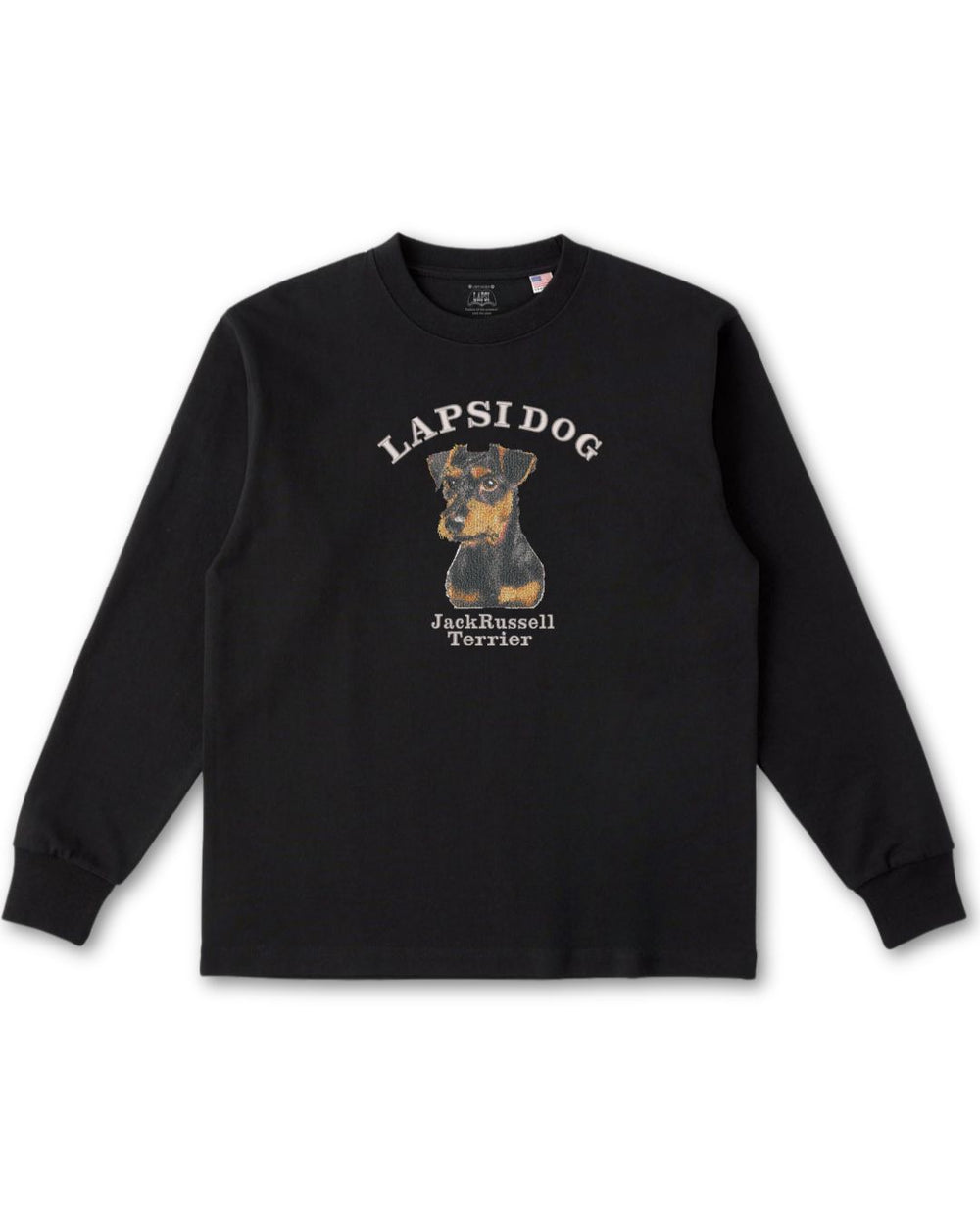 ジャックラッセルテリア ミディアム フェイス&サークルロゴ 刺繍 ロンT