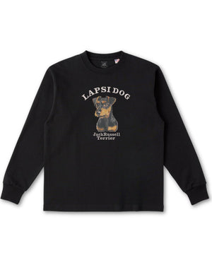 ジャックラッセルテリア ミディアム フェイス&サークルロゴ 刺繍 ロンT