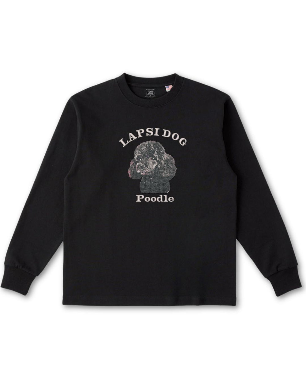 プードル ミディアム フェイス&サークルロゴ 刺繍 ロンT
