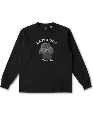 プードル ミディアム フェイス&サークルロゴ 刺繍 ロンT