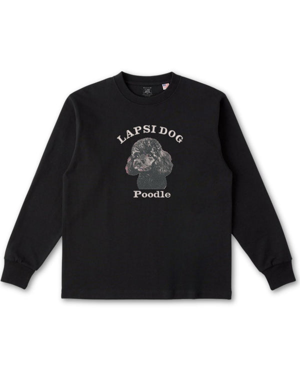 プードル ミディアム フェイス&サークルロゴ 刺繍 ロンT