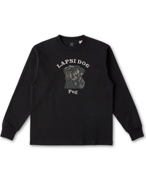 パグ ミディアム フェイス&サークルロゴ 刺繍 ロンT