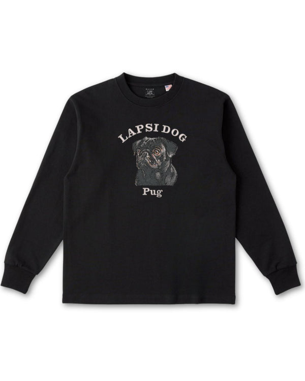パグ ミディアム フェイス&サークルロゴ 刺繍 ロンT