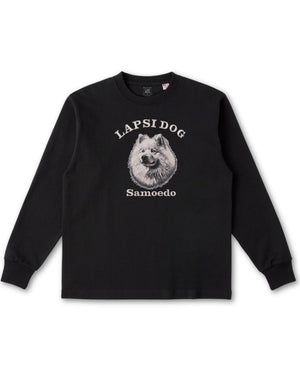サモエド ミディアム フェイス&サークルロゴ 刺繍 ロンT