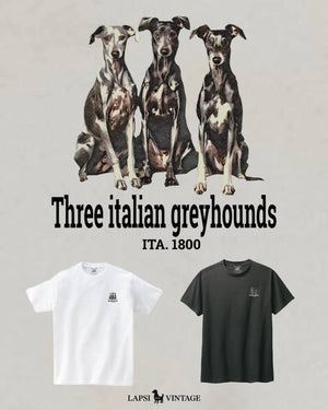 LAPSI Three dog series italian greyhound Tee