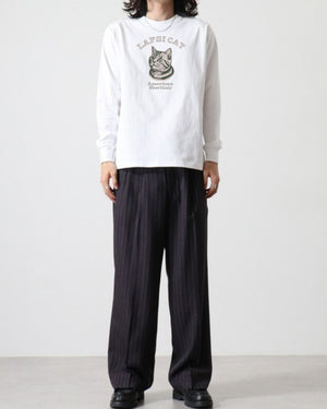 スコティッシュフォールド ミディアム フェイス&サークルロゴ 刺繍 ロンＴ