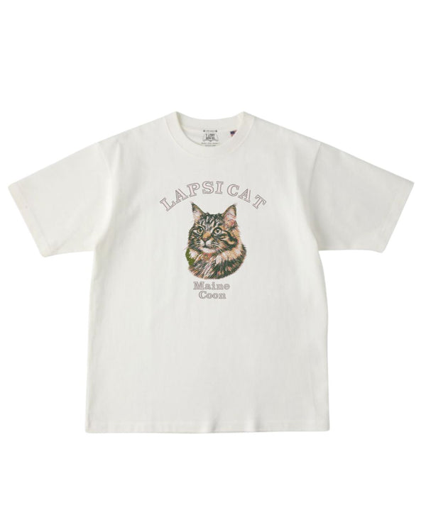 メインクーン ミディアム フェイス&サークルロゴ 刺繍 Tシャツ