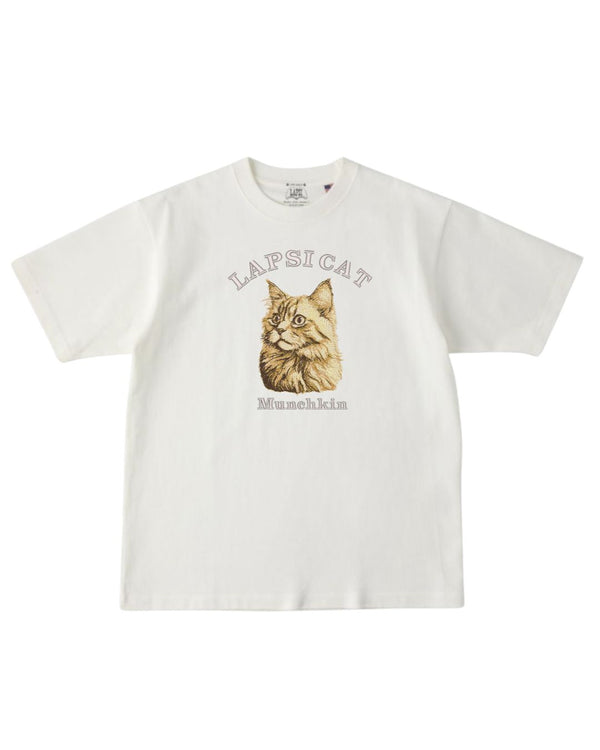 マンチカン ミディアム フェイス&サークルロゴ 刺繍 Tシャツ