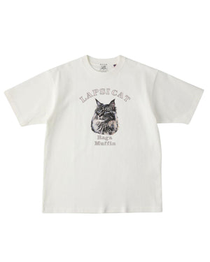 ラガマフィン ミディアム フェイス&サークルロゴ 刺繍 Tシャツ