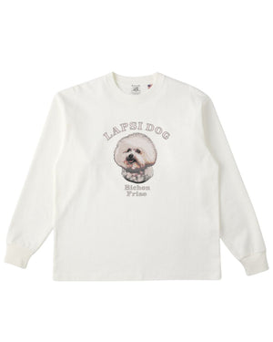 ビションフリーゼ ミディアム フェイス&サークルロゴ 刺繍 ロンT