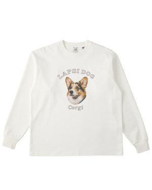 コーギー ミディアム フェイス&サークルロゴ 刺繍 ロンT