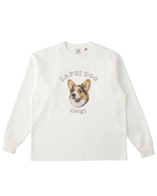 コーギー ミディアム フェイス&サークルロゴ 刺繍 ロンT