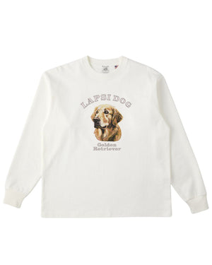 ゴールデンレトリバー ミディアム フェイス&サークルロゴ 刺繍 ロンT