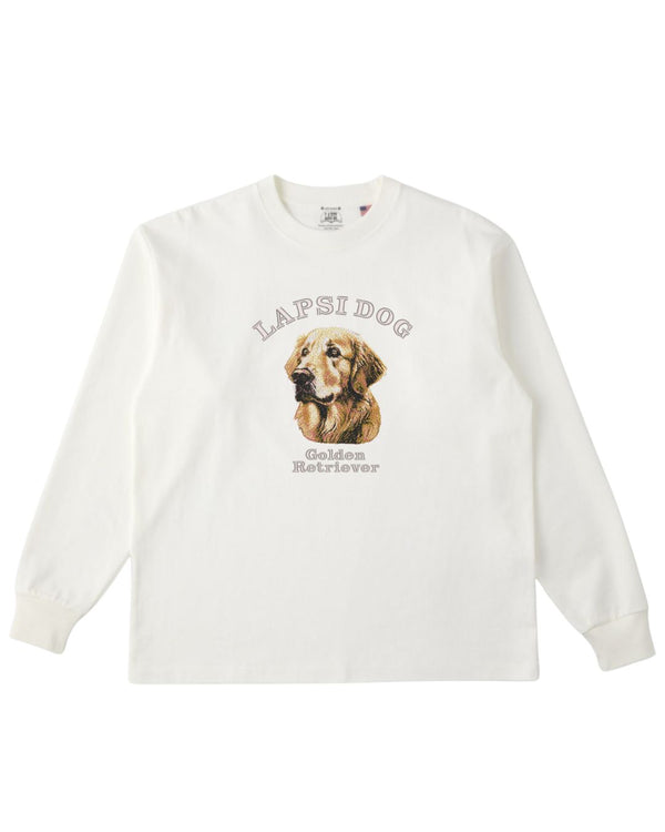 ゴールデンレトリバー ミディアム フェイス&サークルロゴ 刺繍 ロンT