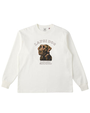 ラブラドールレトリバー ミディアム フェイス&サークルロゴ 刺繍 ロンT