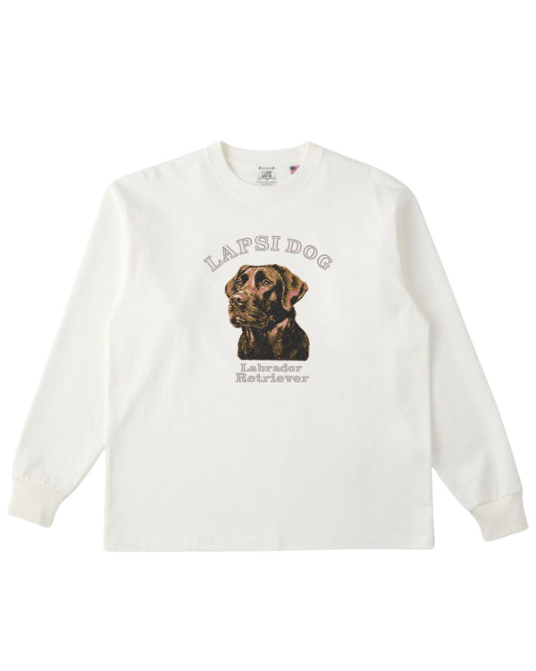 ラブラドールレトリバー ミディアム フェイス&サークルロゴ 刺繍 ロンT