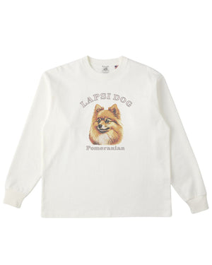 ポメラニアン ミディアム フェイス&サークルロゴ 刺繍 ロンT