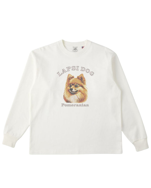 ポメラニアン ミディアム フェイス&サークルロゴ 刺繍 ロンT